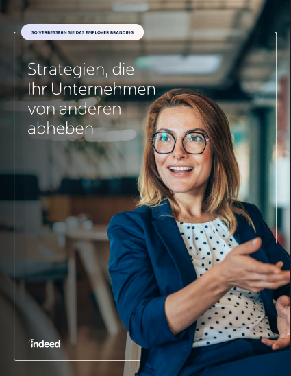 Titelseite des Berichts mit dem Titel „So verbessern Sie das Employer Branding: Strategien, die Ihr Unternehmen von anderen abheben“